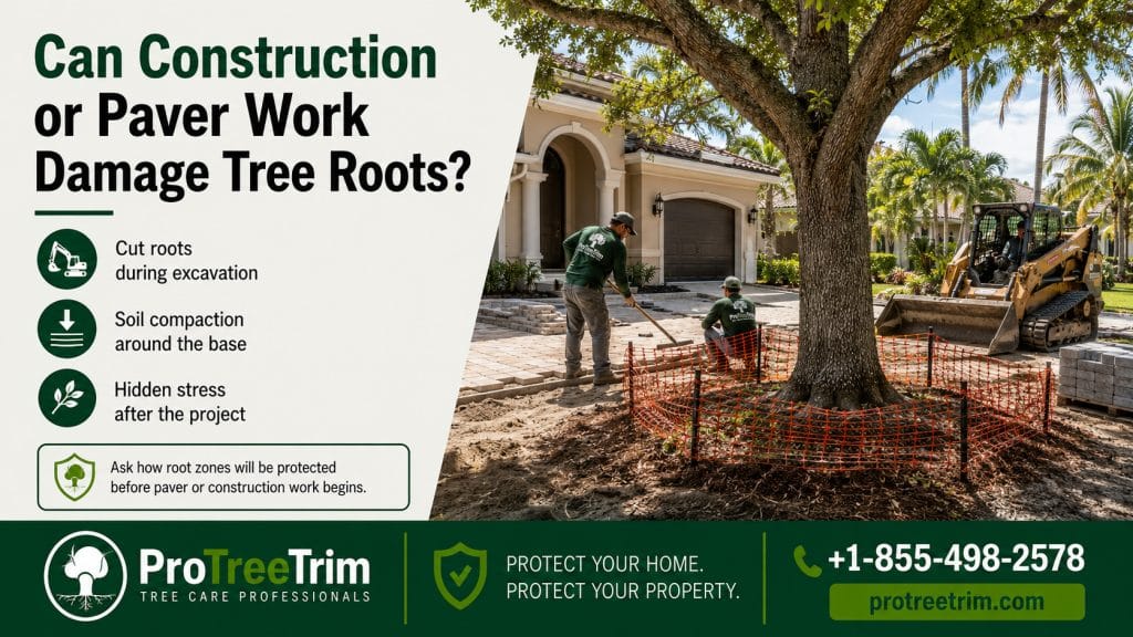 Can Construction or Paver Work Damage Tree Roots?