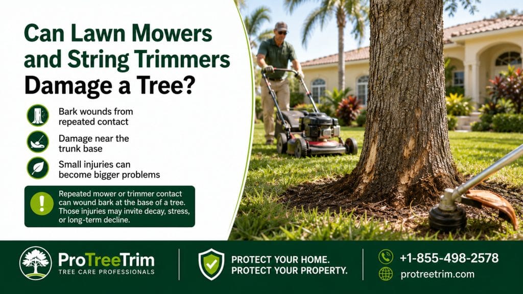 Can Lawn Mowers and String Trimmers Damage a Tree