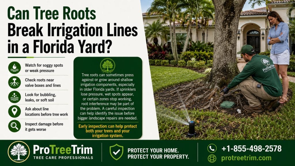 Can Tree Roots Break Irrigation Lines in a Florida Yard?