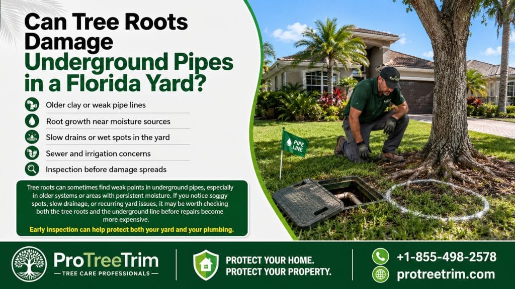 Can Tree Roots Damage Underground Pipes in a Florida Yard?