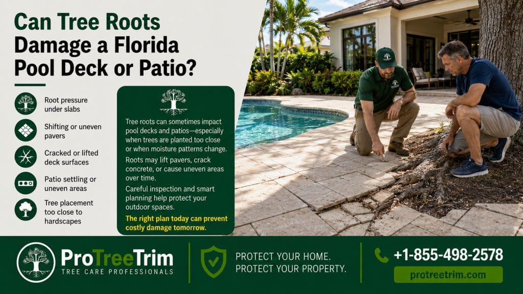 Can Tree Roots Damage a Florida Pool Deck or Patio?