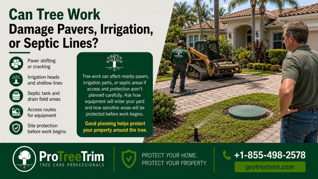 Can Tree Work Damage Pavers, Irrigation, or Septic Lines?