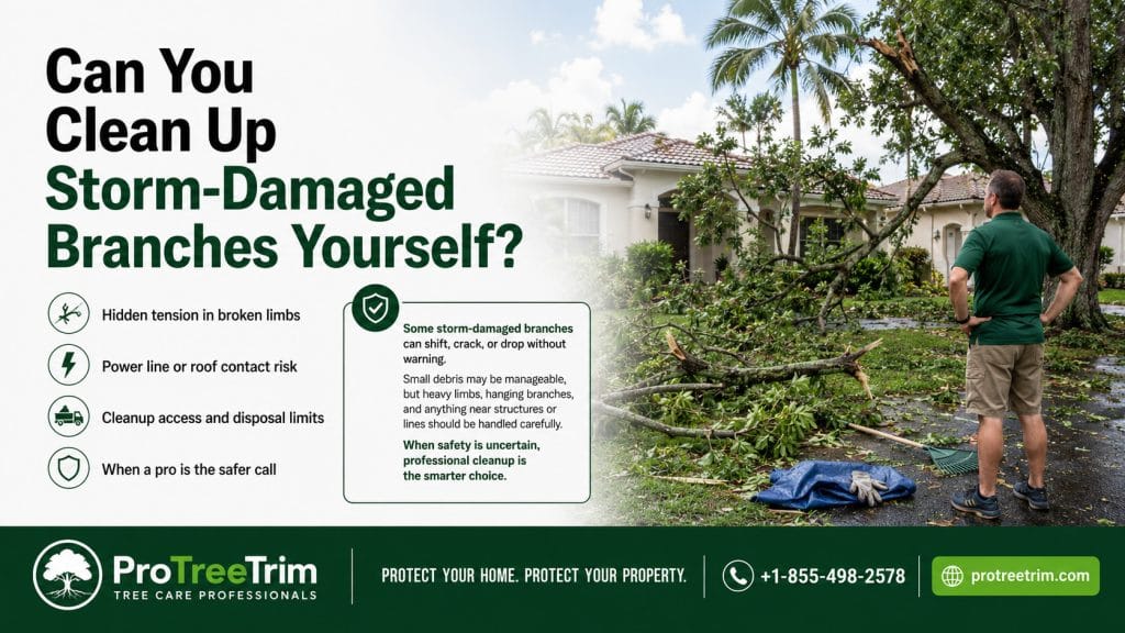 Can You Clean Up Storm-Damaged Branches Yourself?
