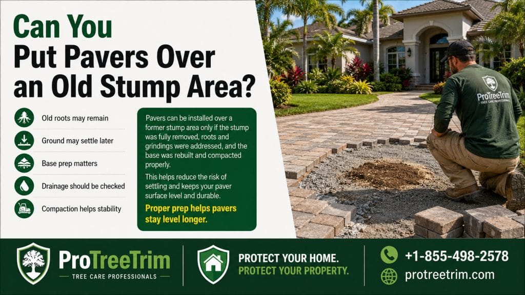 Can You Put Pavers Over an Old Stump Area?