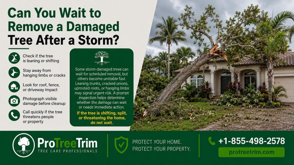 Can You Wait to Remove a Damaged Tree After a Storm