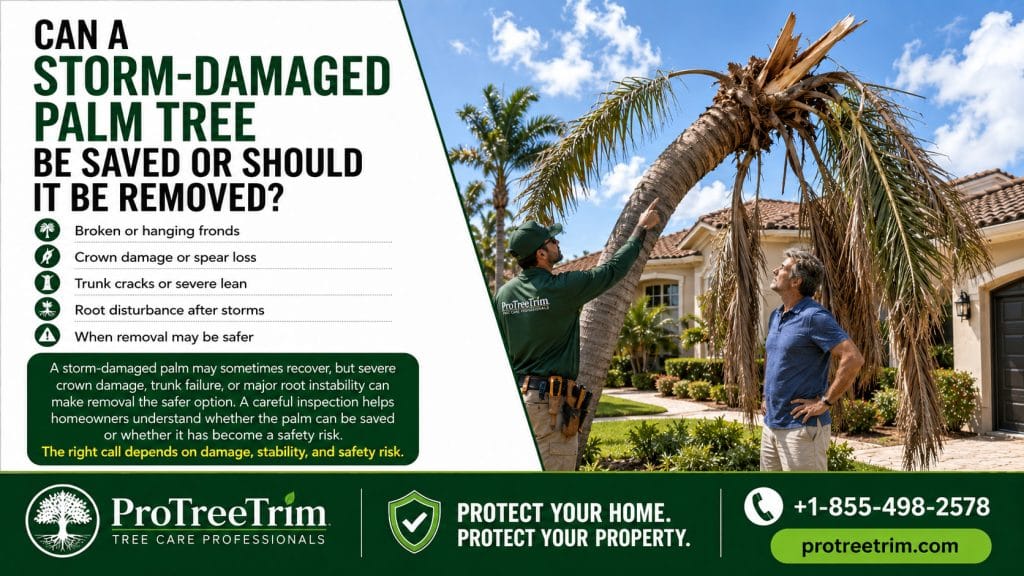 Can a Storm-Damaged Palm Tree Be Saved or Should It Be Removed?