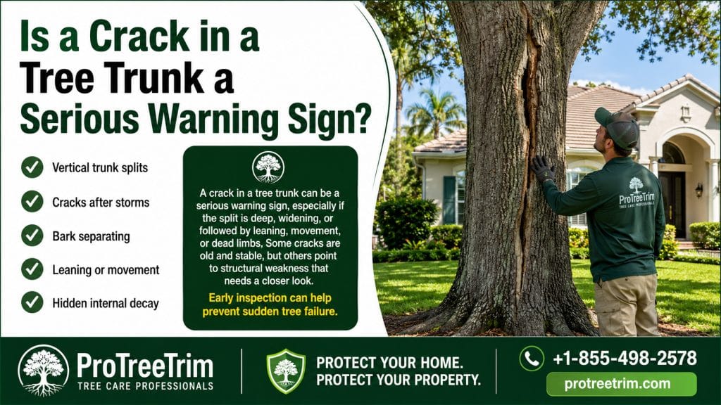 Is a Crack in a Tree Trunk a Serious Warning Sign?
