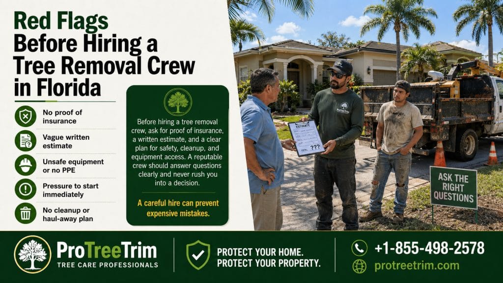 Red Flags Before Hiring a Tree Removal Crew in Florida