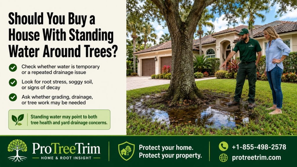 Should You Buy a House With Standing Water Around Trees?