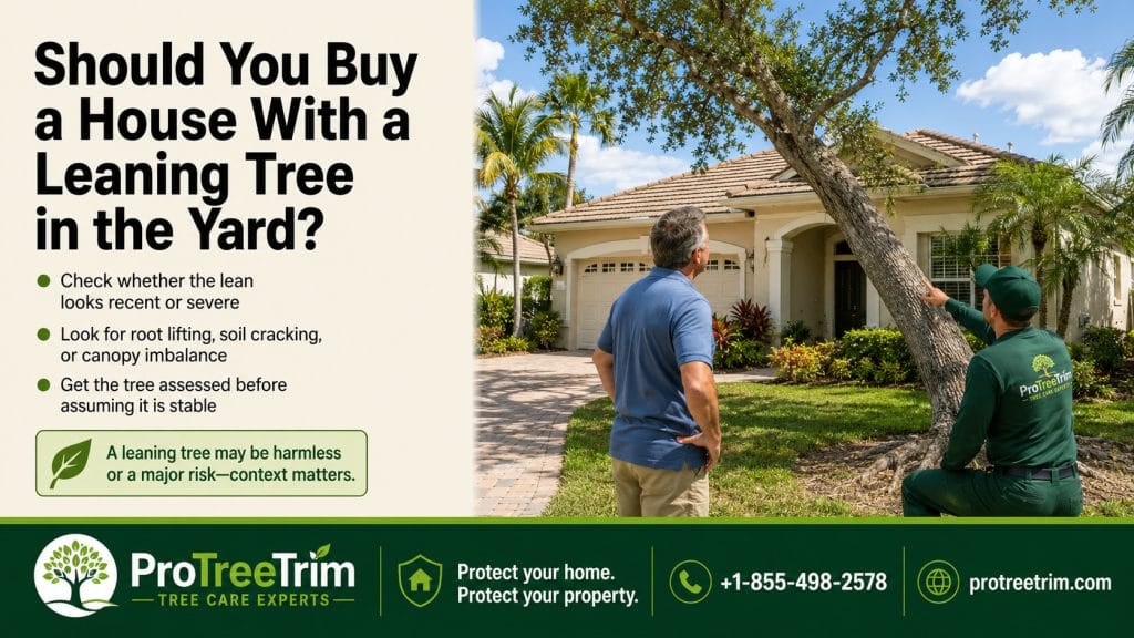 Should You Buy a House With a Leaning Tree in the Yard?