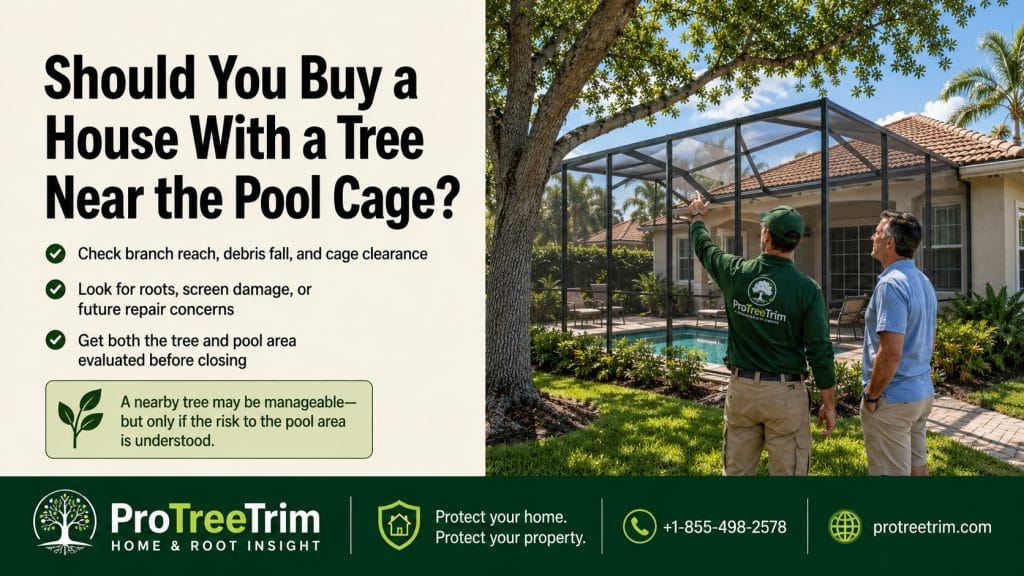 Should You Buy a House With a Tree Near the Pool Cage?