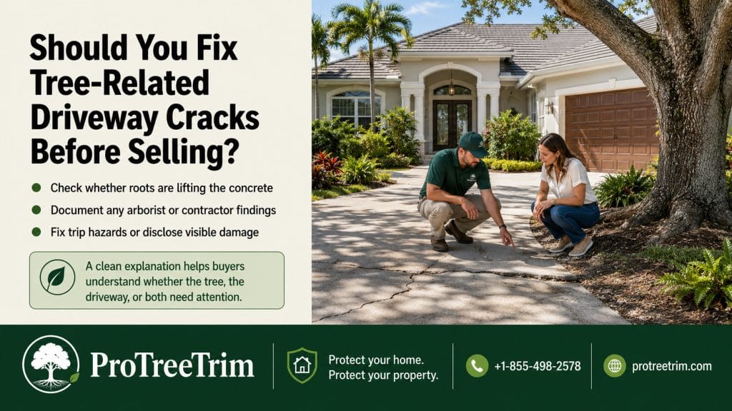 Should You Fix Tree-Related Driveway Cracks Before Selling?