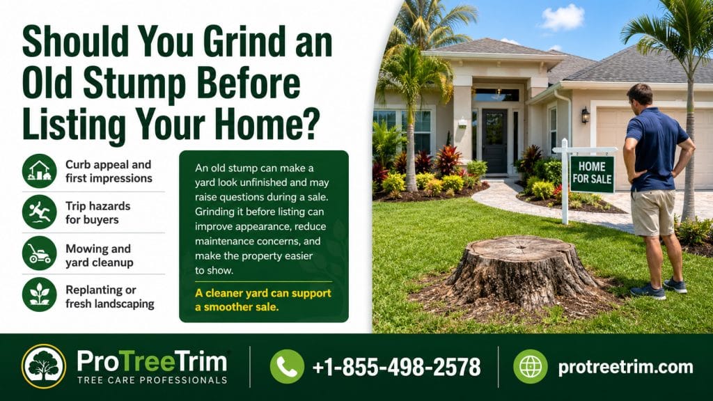 Should You Grind an Old Stump Before Listing Your Home?