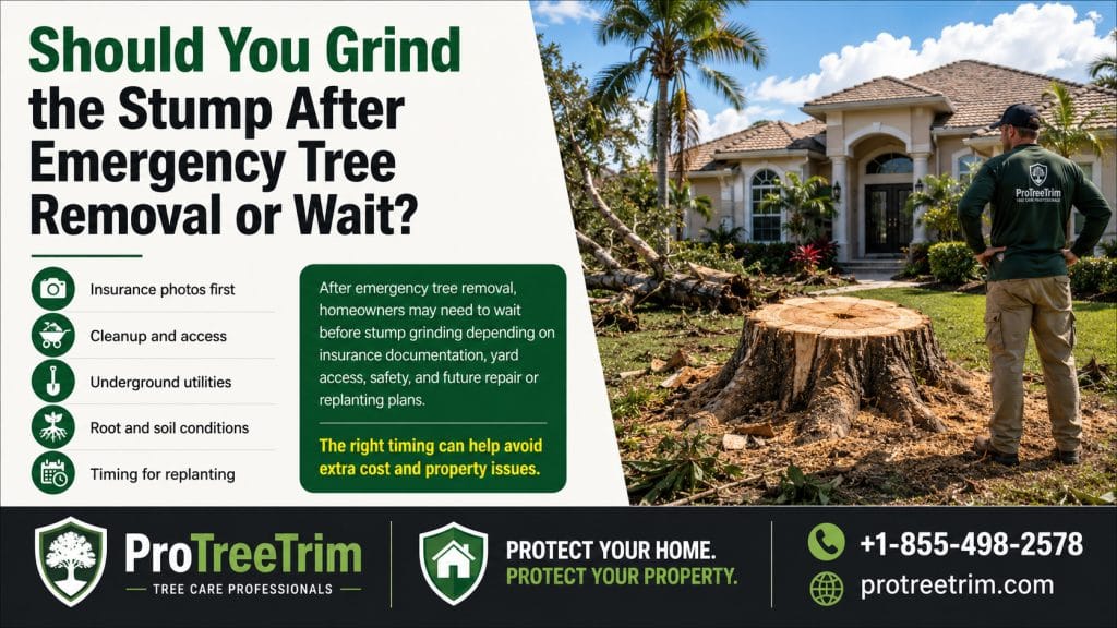 Should You Grind the Stump After Emergency Tree Removal or Wait?