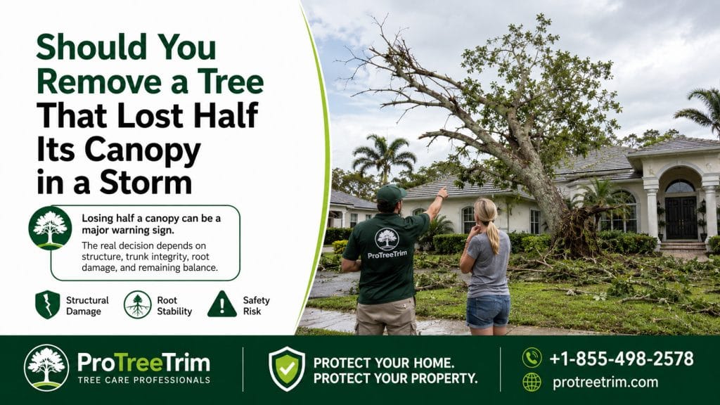 Should You Remove a Tree That Lost Half Its Canopy in a Storm?