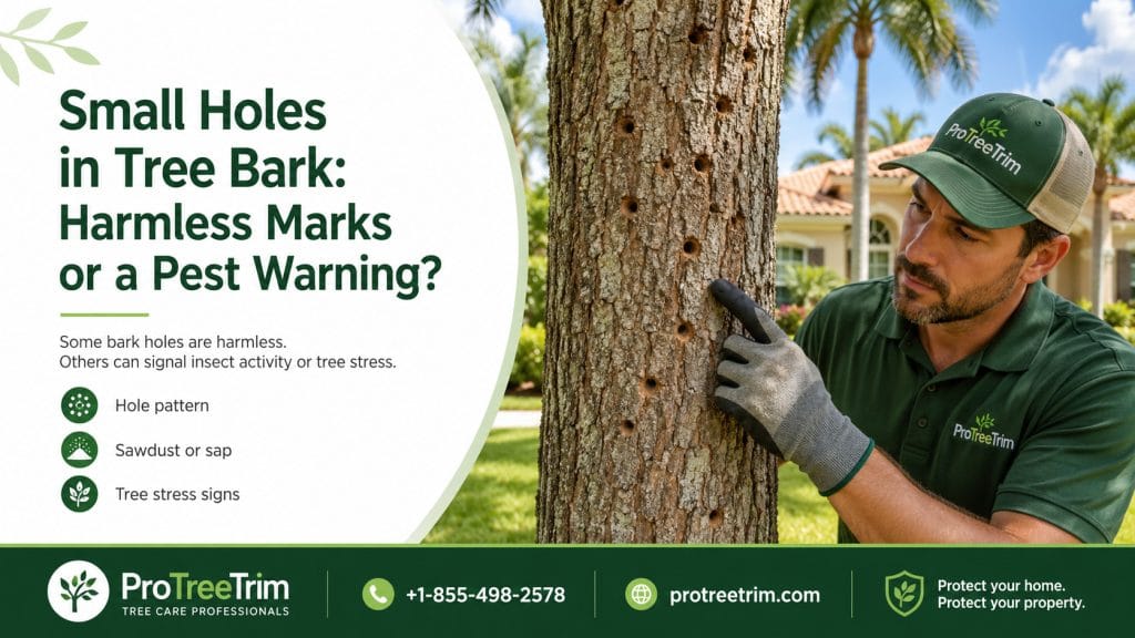Small Holes in Tree Bark- Harmless Marks or a Pest Warning