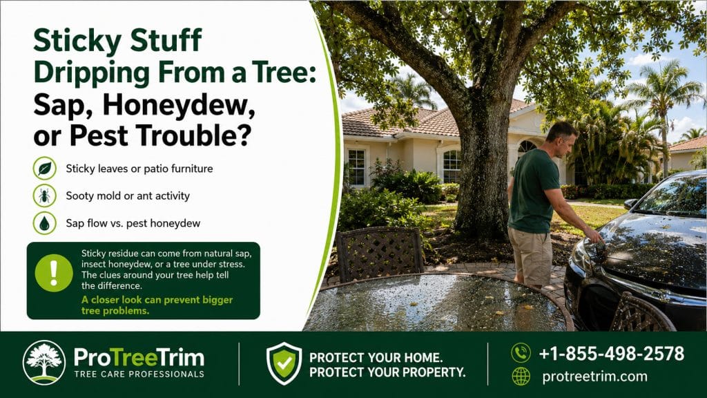 Sticky Stuff Dripping From a Tree: Sap, Honeydew, or Pest Trouble?