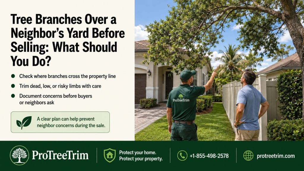 Tree Branches Over a Neighbor’s Yard Before Selling: What Should You Do?