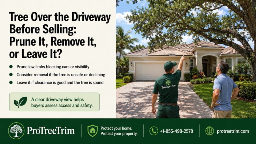 Tree Over the Driveway Before Selling: Prune It, Remove It, or Leave It?