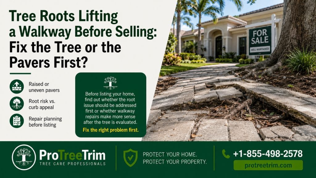 Tree Roots Lifting a Walkway Before Selling: Fix the Tree or the Pavers First?