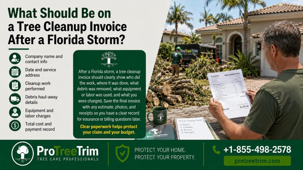 What Should Be on a Tree Cleanup Invoice After a Florida Storm?