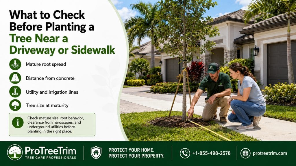 What to Check Before Planting a Tree Near a Driveway or Sidewalk