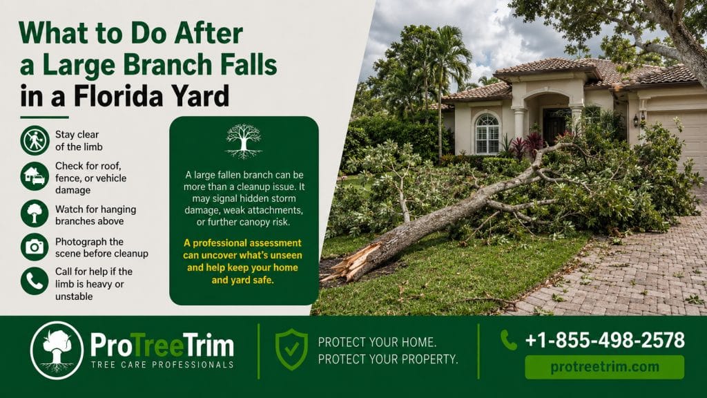 What to Do After a Large Branch Falls in a Florida Yard