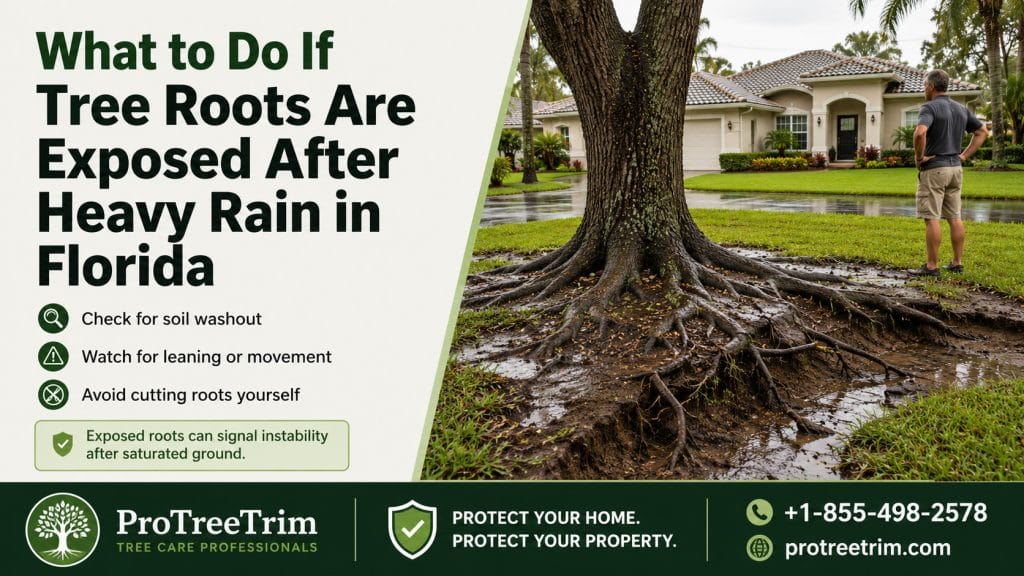 What to Do If Tree Roots Are Exposed After Heavy Rain in Florida