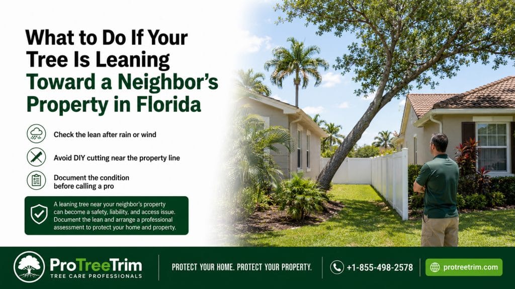 What to Do If Your Tree Is Leaning Toward a Neighbor’s Property in Florida