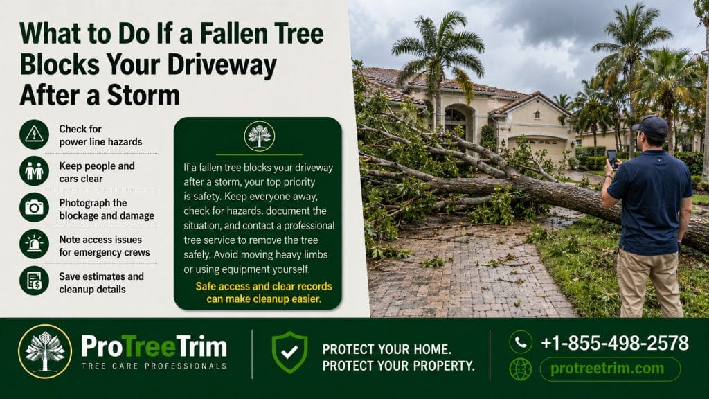What to Do If a Fallen Tree Blocks Your Driveway After a Storm