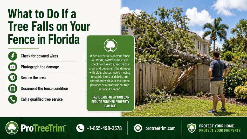 What to Do If a Tree Falls on Your Fence in Florida