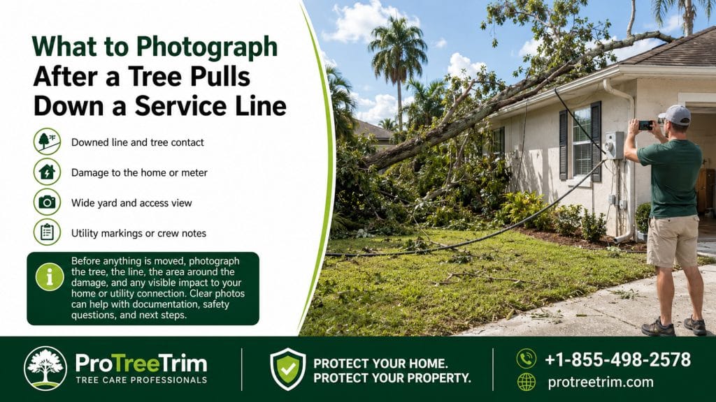 What to Photograph After a Tree Pulls Down a Service Line