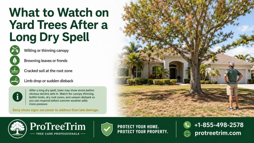 What to Watch on Yard Trees After a Long Dry Spell