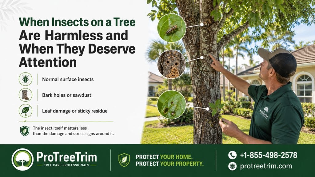 When Insects on a Tree Are Harmless and When They Deserve Attention