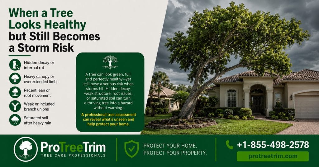 When a Tree Looks Healthy but Still Becomes a Storm Risk