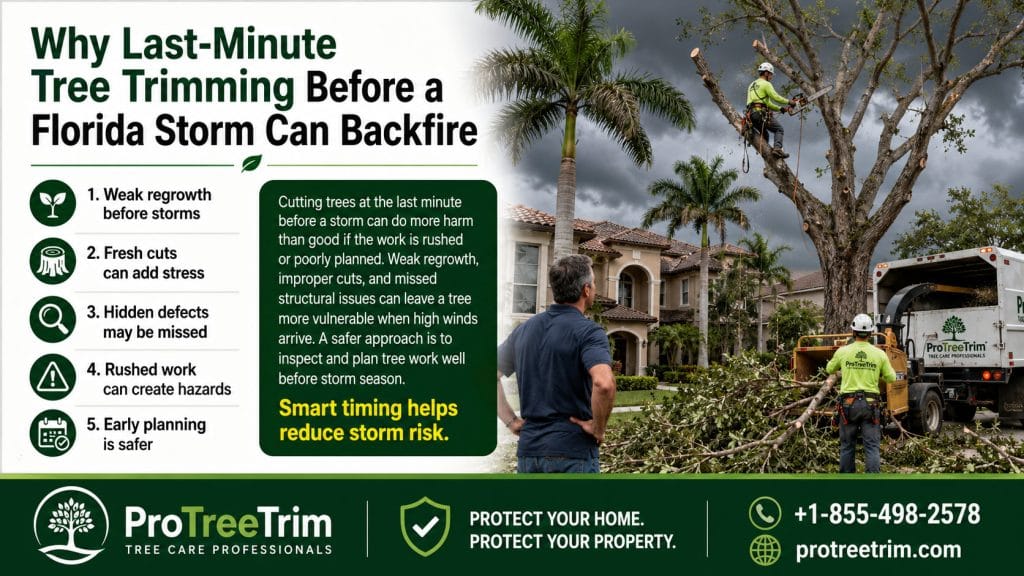 Why Last-Minute Tree Trimming Before a Florida Storm Can Backfire