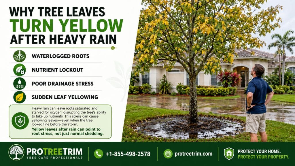Why Tree Leaves Turn Yellow After Heavy Rain