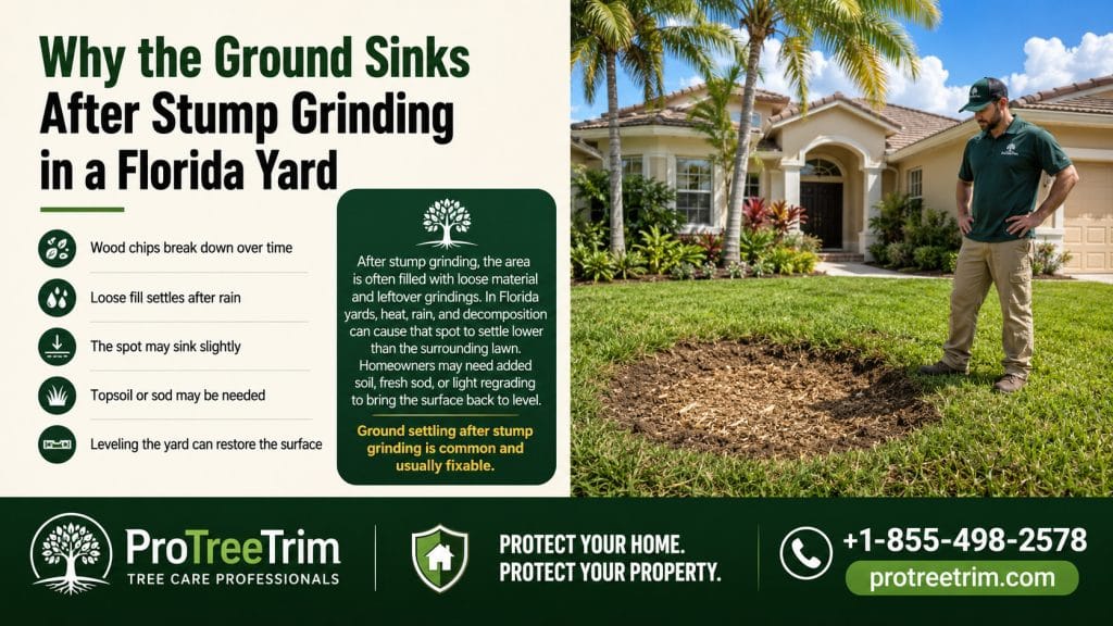 Why the Ground Sinks After Stump Grinding in a Florida Yard