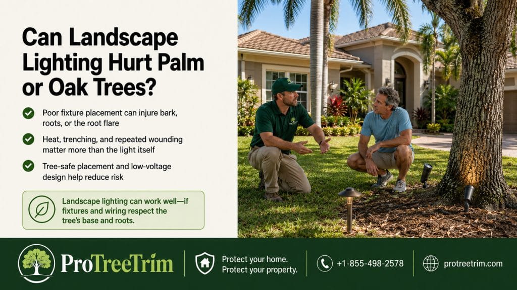 Can Landscape Lighting Hurt Palm or Oak Trees?
