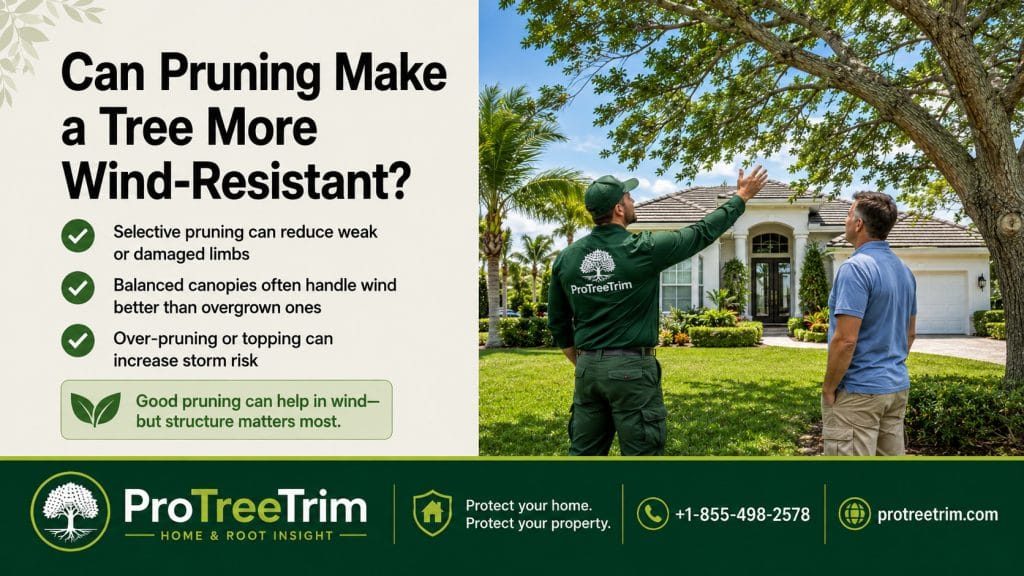 Can Pruning Make a Tree More Wind-Resistant?