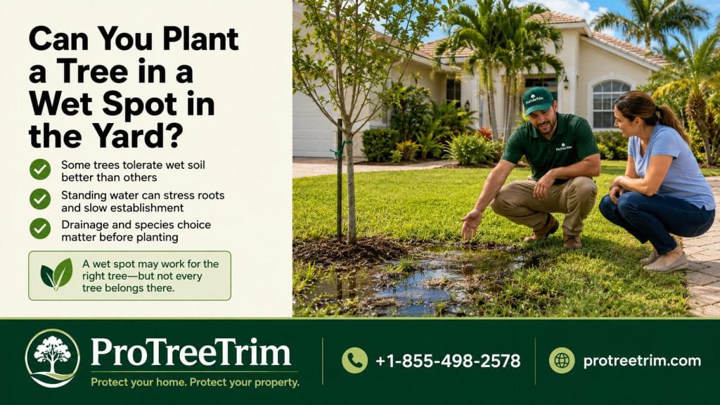 Can You Plant a Tree in a Wet Spot in the Yard?