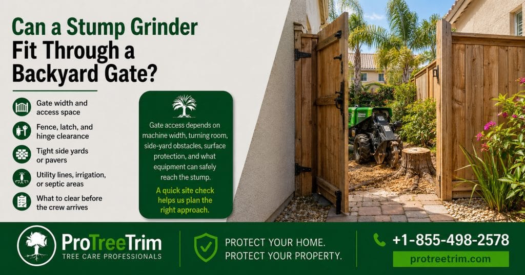 Can a Stump Grinder Fit Through a Backyard Gate?