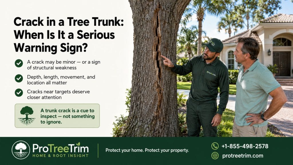 Crack in a Tree Trunk: When Is It a Serious Warning Sign?