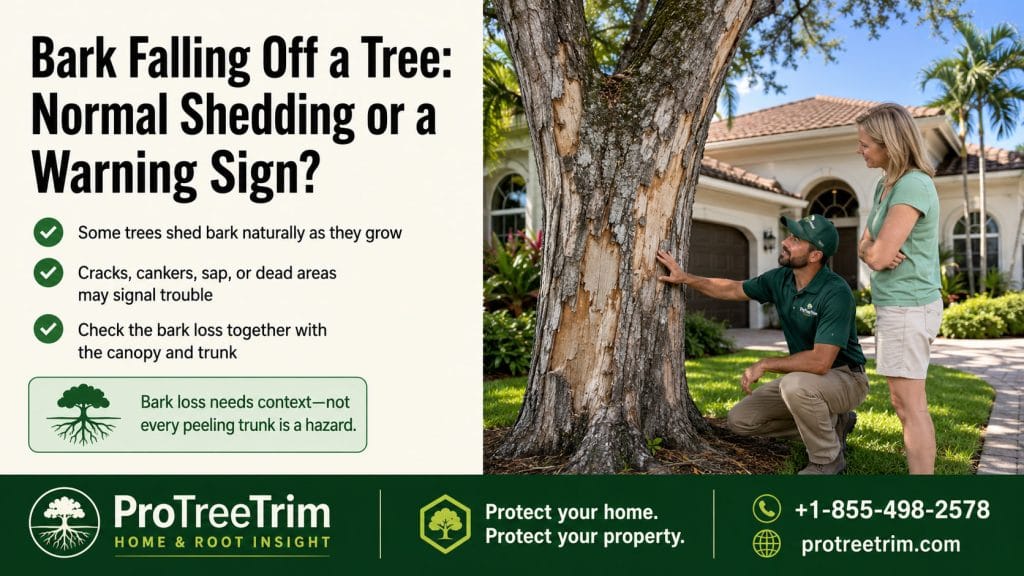 Bark Falling Off a Tree: Normal Shedding or a Warning Sign?