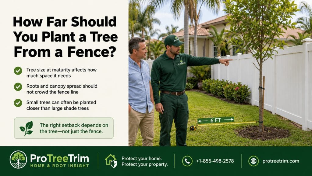How Far Should You Plant a Tree From a Fence?
