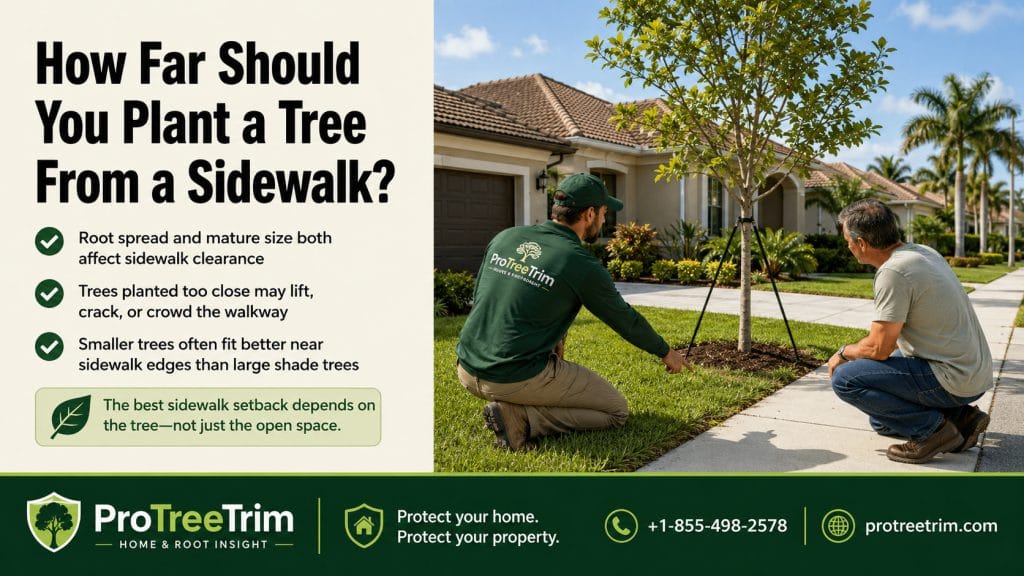 How Far Should You Plant a Tree From a Sidewalk?