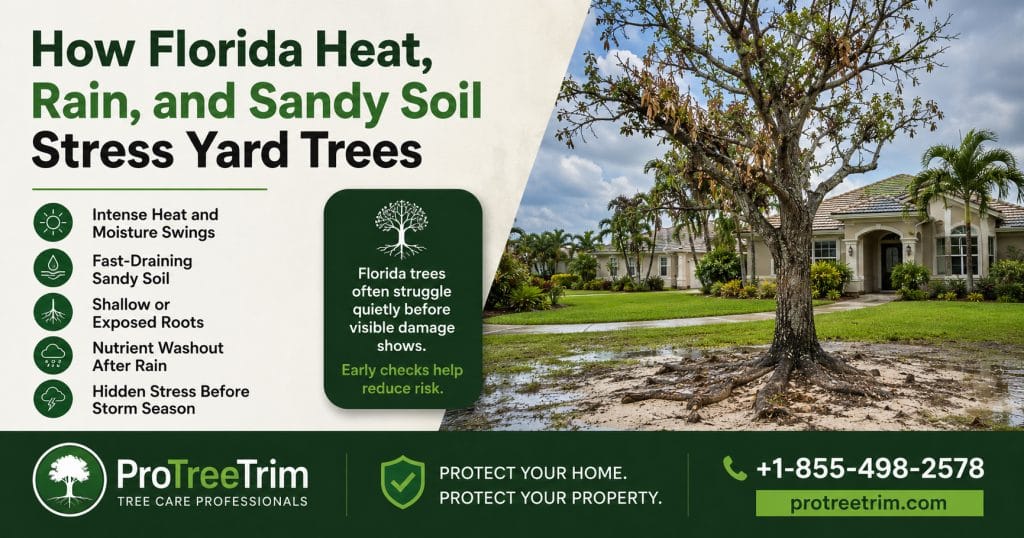 How Florida Heat, Rain, and Sandy Soil Stress Yard Trees