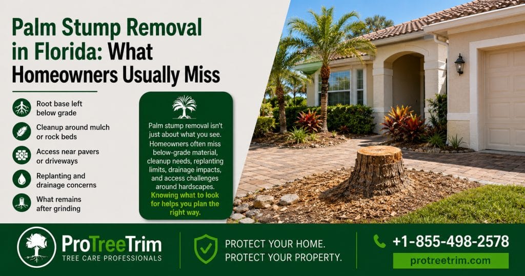 Palm Stump Removal in Florida: What Homeowners Usually Miss