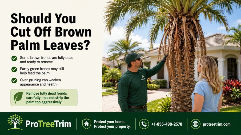 Should You Cut Off Brown Palm Leaves