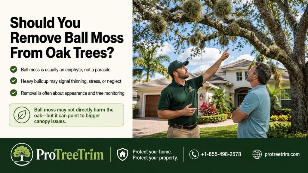 Should You Remove Ball Moss From Oak Trees?